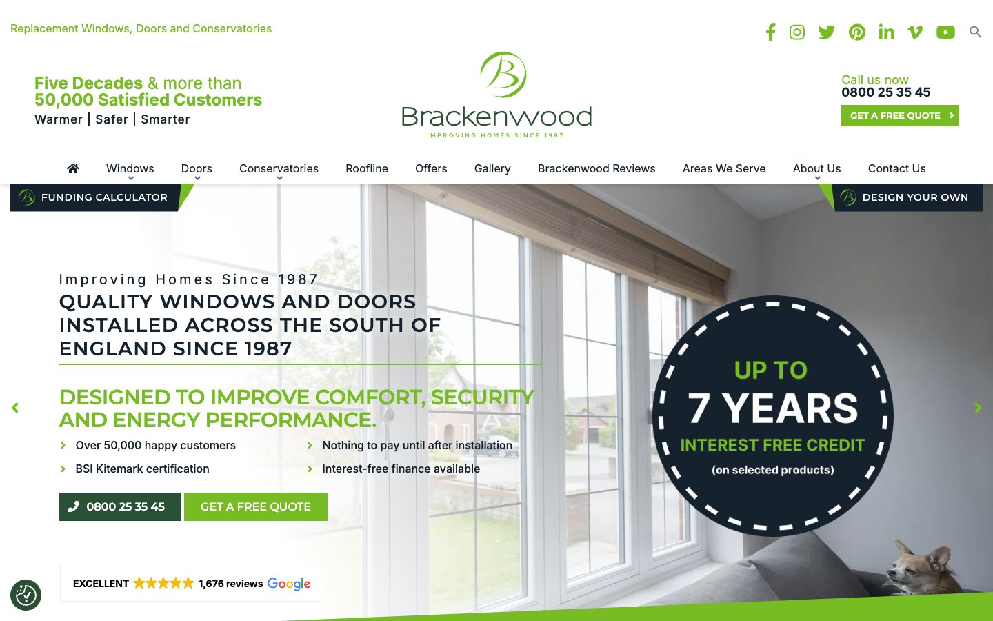 Brackenwood website before the rebuild