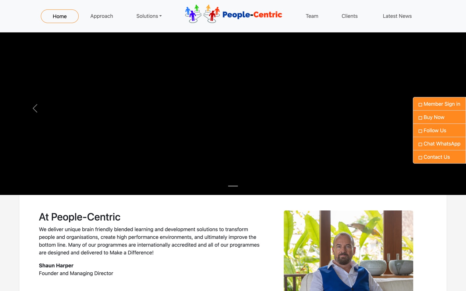 People-Centric website before the rebuild